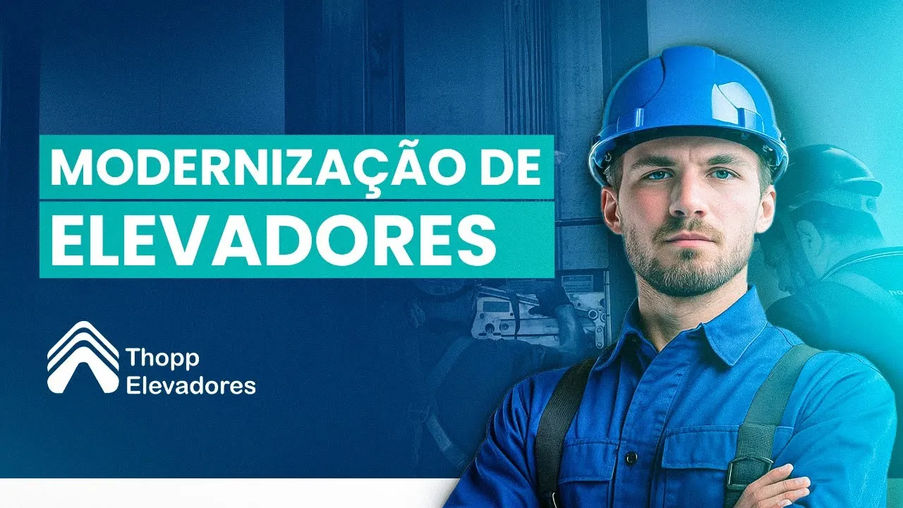 Capa do vídeo Incrível modernização de elevadores comerciais, antes e depois, do canal da Thopp Elevadores